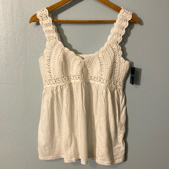 Lucky Brand Tops - NWT Lucky Brand Crochet Baby Doll Tank Top